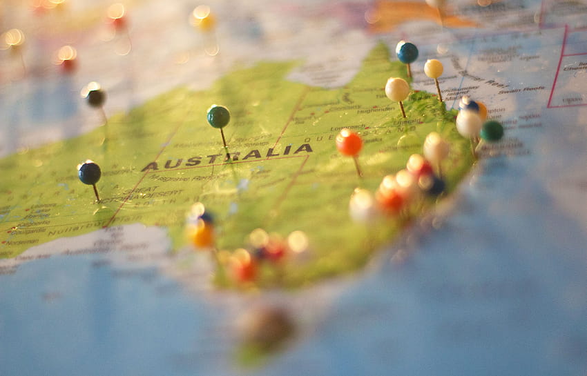 Mapa de Australia · Stock, mapa de fondo de pantalla