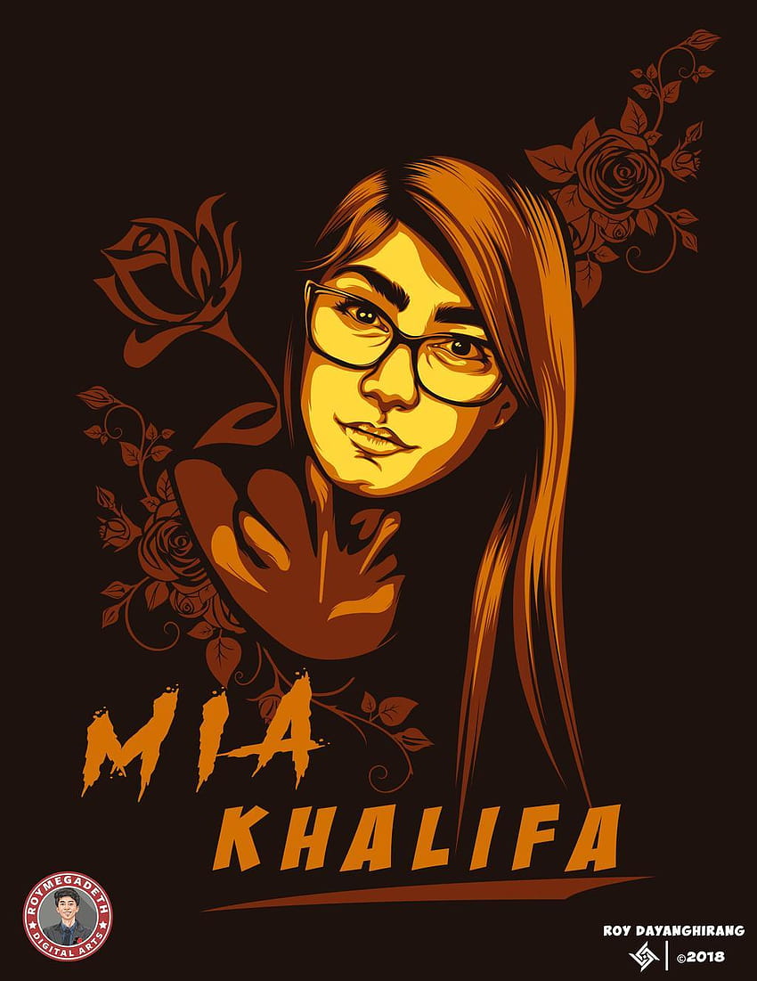 Mia Khalifa Handy-Cartoon HD-Handy-Hintergrundbild