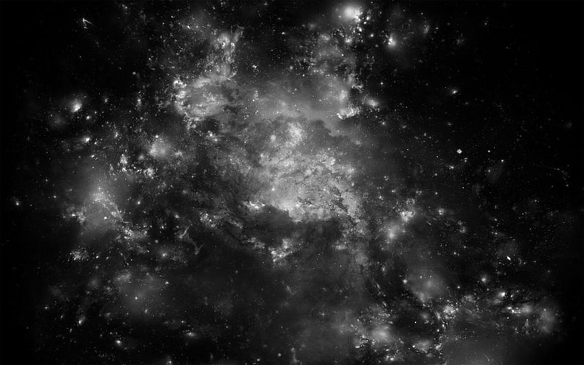 Siyah Beyaz Evren, beyaz galaksi HD duvar kağıdı