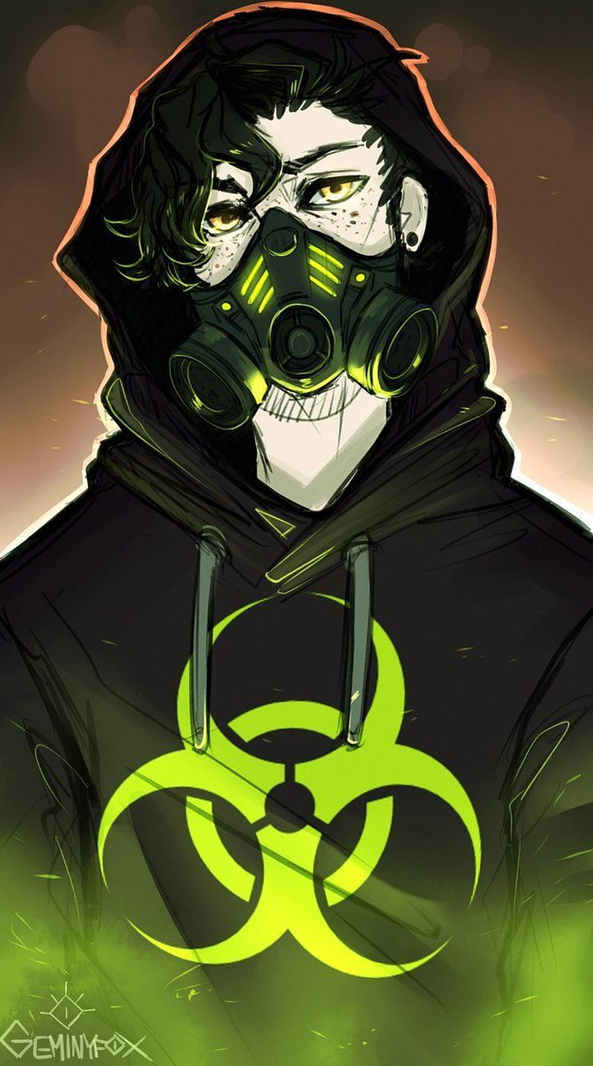 Toxic, anime hooded guy art HD phone wallpaper