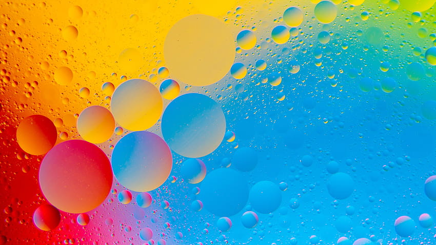 Burbujas de colores, colorido fondo de pantalla