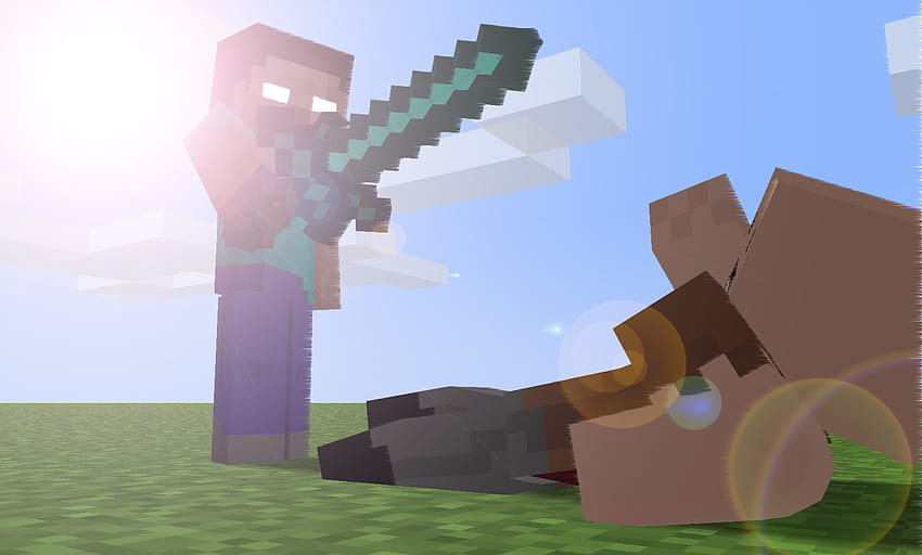 There Can Only Be One, Brother... [Herobrine Contest], herobrine minecraft brothers HD wallpaper