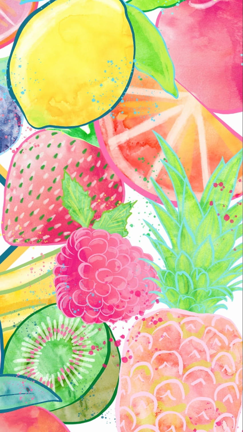 Colorful fruit artwork, choose your favorite, fruit summer HD phone