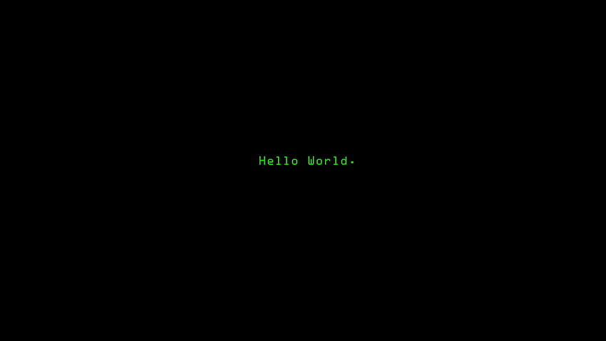 검정색 배경의 Hello World 텍스트 HD 월페이퍼
