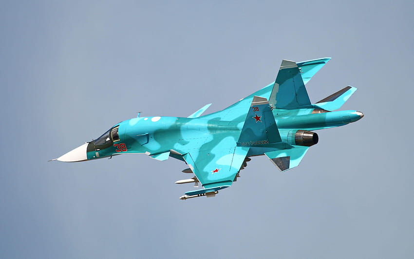 Kampfflugzeug Su 34, Düsenflugzeug HD-Hintergrundbild