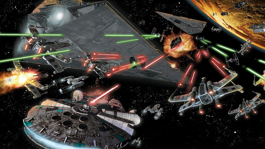 Star Wars Space Battle In Space Space Combat Aircraft Laser Shots Adventure Film Video Games : 13 HD wallpaper