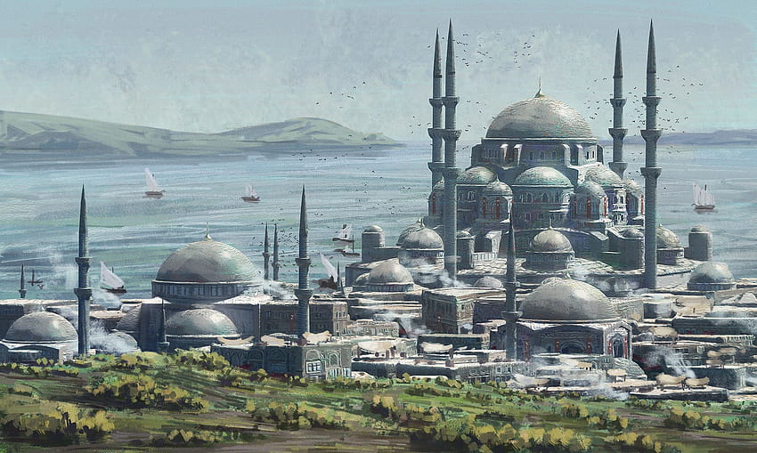 : concept art, architecture, city, Ottoman Empire, Istanbul, Constantinople 1920x1149 HD wallpaper