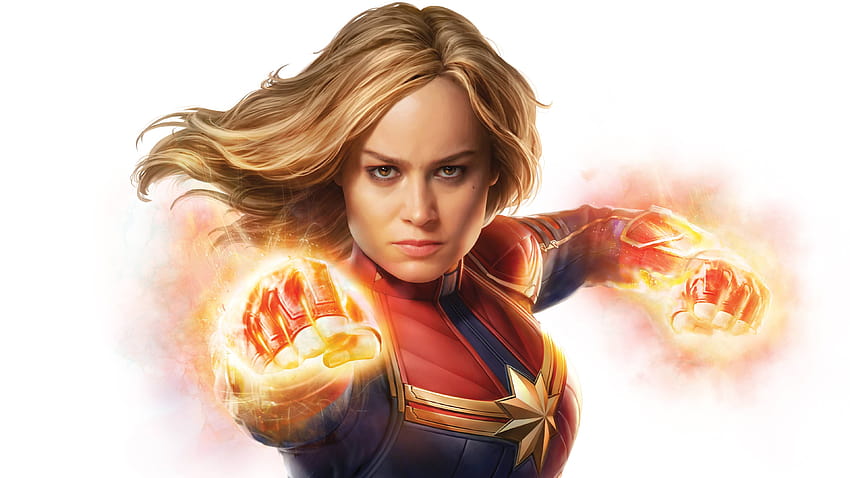 Brie Larson as Captain Marvel, brie larson 2019 HD wallpaper
