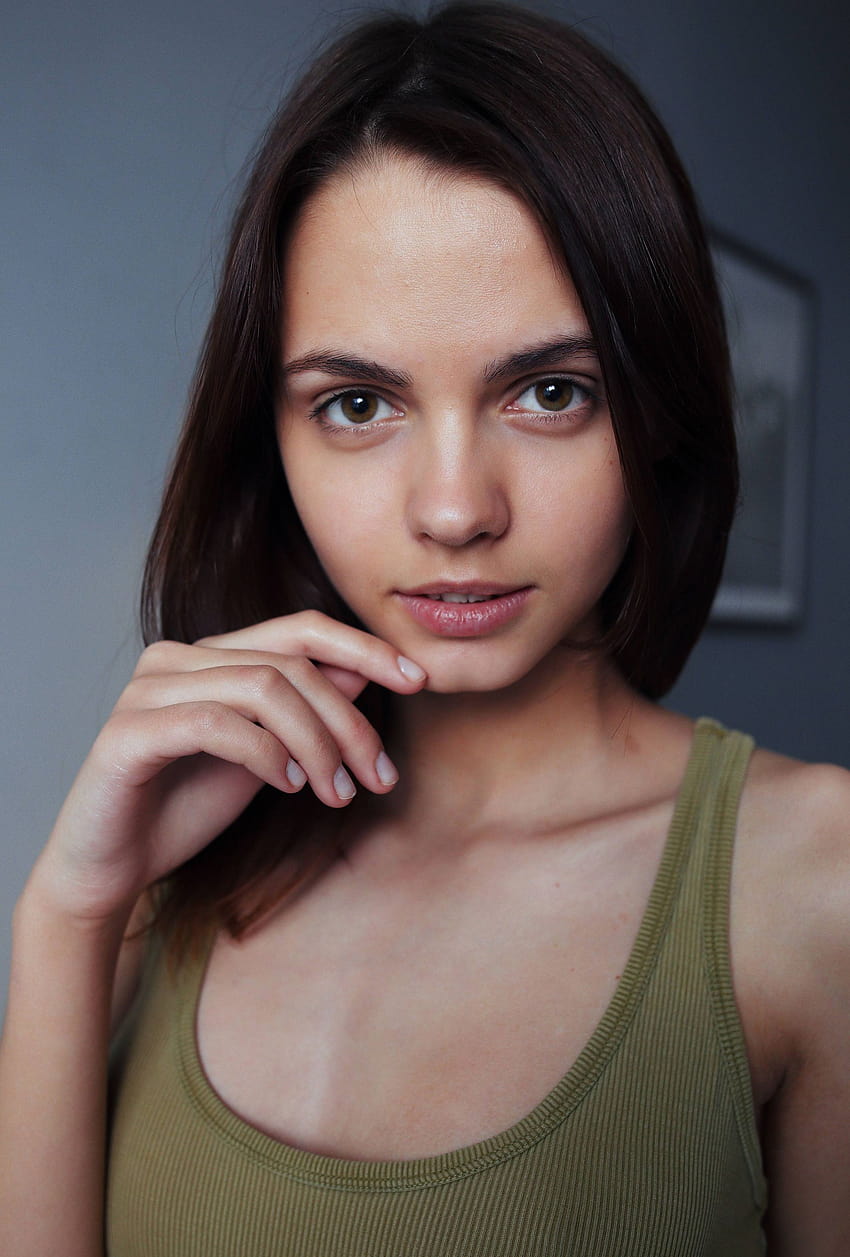 Natasha Udovenko, wanita, model, berambut cokelat, rambut panjang, Ukraina wallpaper ponsel HD