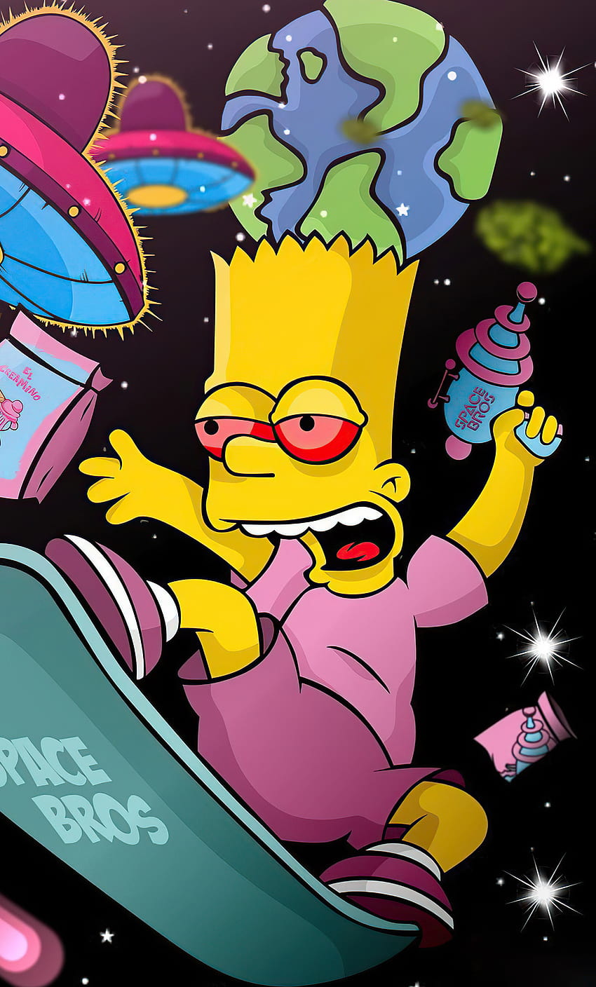 1280x2120 Bart Simpson Got High iPhone , фонове и iphone simpsons HD тапет за телефон