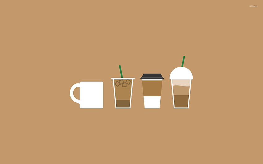 Café minimaliste, café macbook Fond d'écran HD