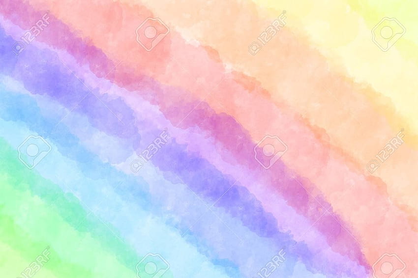 Pastel Watercolor Rainbow, rainbow watercolor HD wallpaper