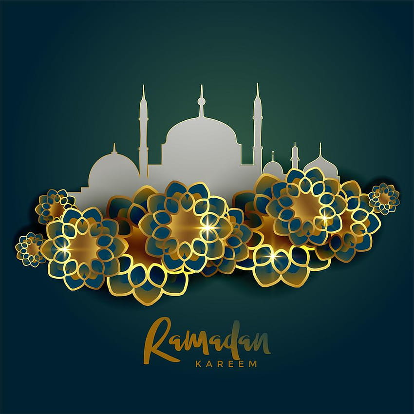 Ramadhan Kareem Background With Pattern Islamic, Mosque And Cresent Moon.  Suitable For Poster, Brochure, Flyer, Promo, Wallpaper Royalty Free SVG,  Cliparts, Vectors, and Stock Illustration. Image 181678974.