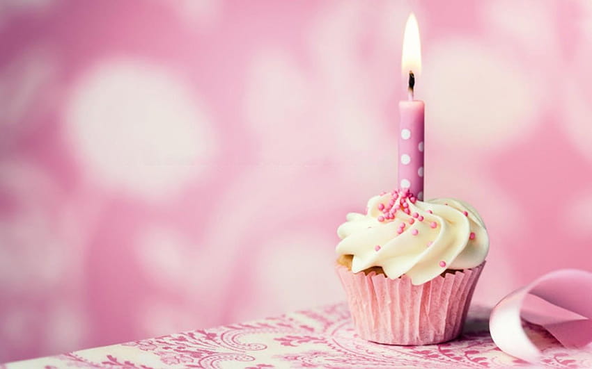 Happy Birtay Cupcake Pink and Birtay tła [1280x800] na telefon komórkowy i tablet, różowe urodziny Tapeta HD