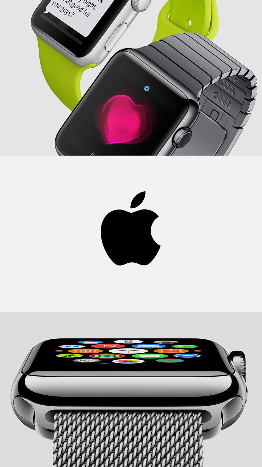 Apple Watch, jam tangan, ulasan, iWatch, Apple, antarmuka, layar, perak, Gadget Futuristik Nyata, Hai wallpaper ponsel HD