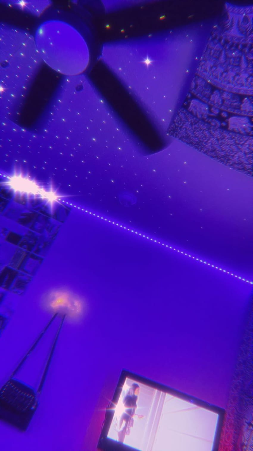 aesthetic room, led lights in bedroom HD phone wallpaper