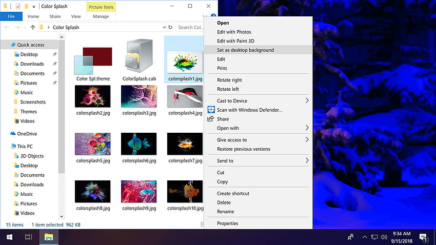 How to Change the and Other Personalization Settings on Windows 10 Non HD wallpaper