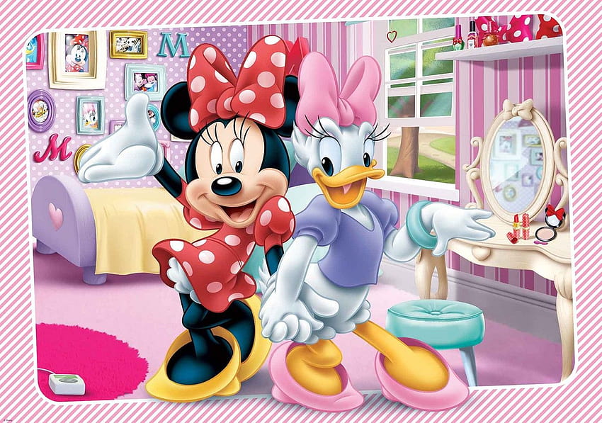 Daisy i Minnie, stokrotka i myszka minnie Tapeta HD
