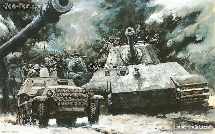 4 Ww2 German on big, wwii tanks HD wallpaper