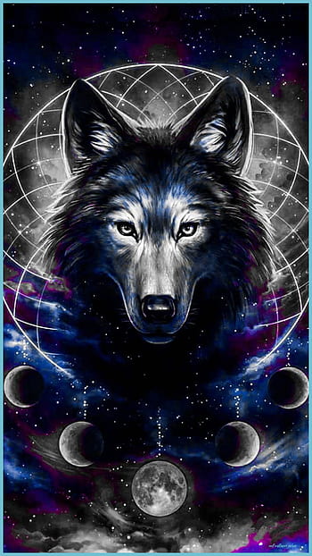  Galaxy Wolf Background Full HD Wallpaper Download  CBEditz