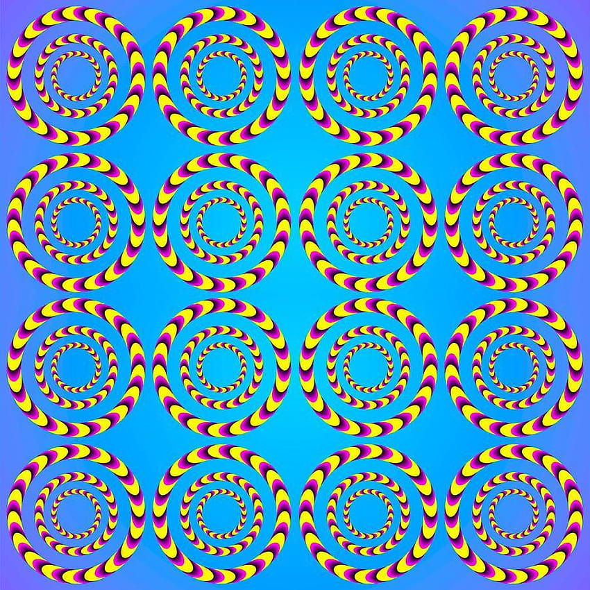 Optical Illusion Spinning Wheels Digital Art di Sumit Mehndiratta, cerchio rotante Sfondo del telefono HD