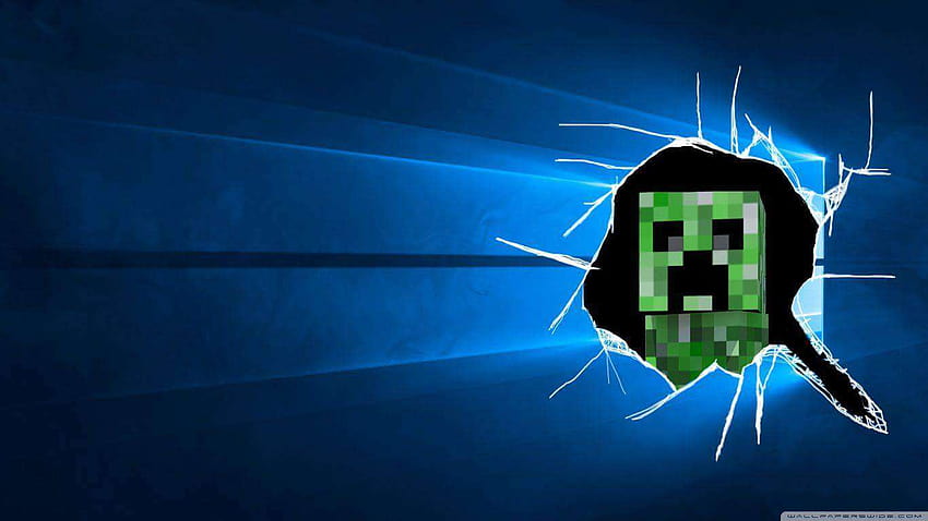 Windows 10 Minecraft Creeper HD тапет