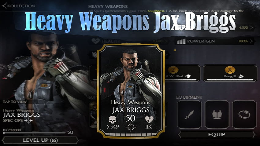 Ağır Silahlar Jax Briggs! Mortal Kombat X HD duvar kağıdı