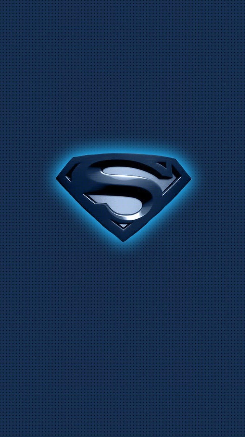 Niebieskie logo supermana dc comics, niebieskie logo supermana Tapeta na telefon HD