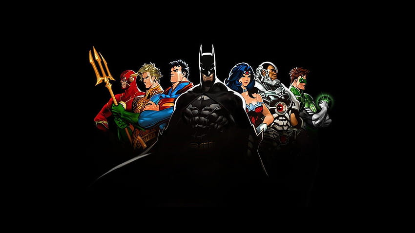 Aquaman, Green Lantern, Flash, komiksy, DC Comics, Justice League, loga Justice League Tapeta HD