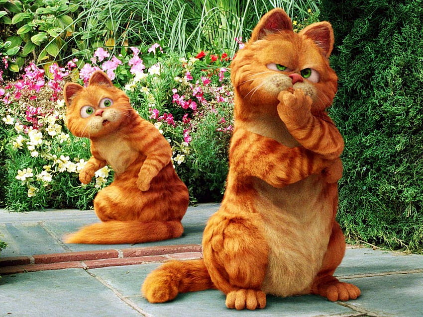 melhores amigos do Garfield, garfield 3d papel de parede HD