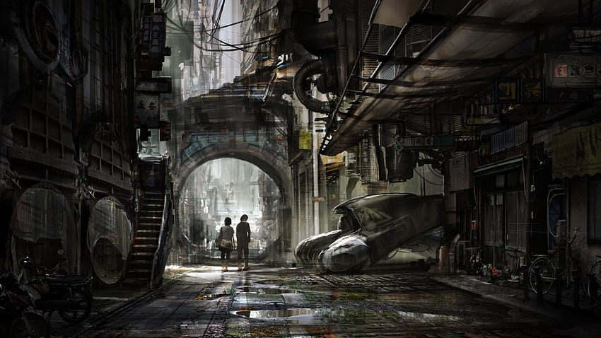 Science-Fiction, Stadt, Städte, Kunstwerk, Kunst, futuristische / und mobile Hintergründe, unterirdische Stadt HD-Hintergrundbild