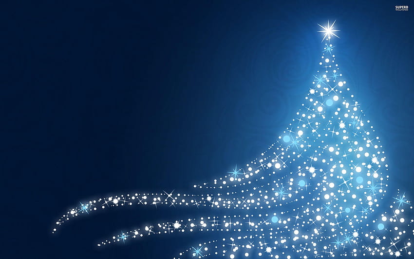 Blue Christmas Tree Backgrounds Blue christmas tree, blue light christmas HD wallpaper