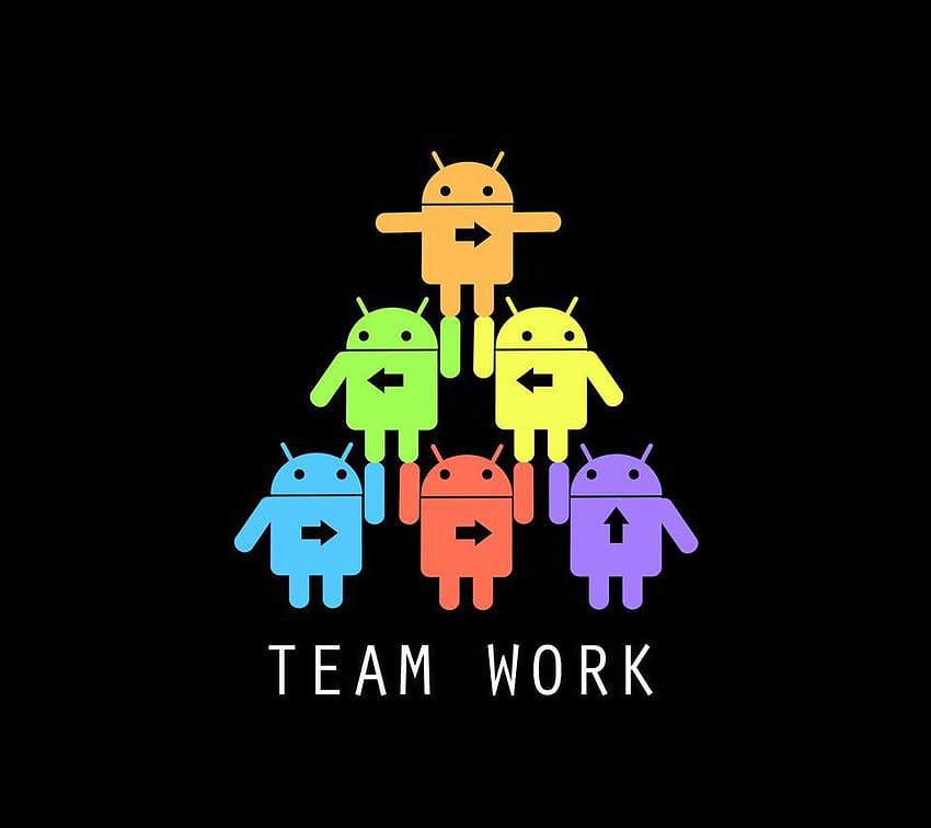 Android Bot, teamwork HD wallpaper