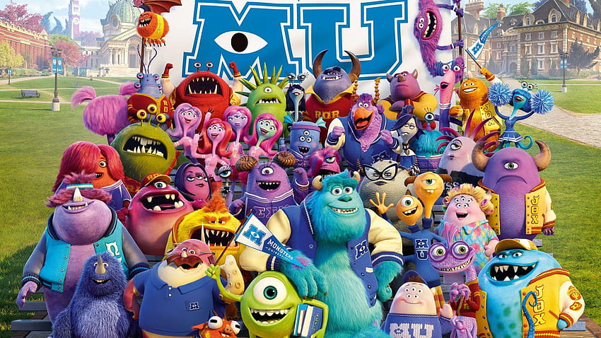 Герои от университета Monsters inc, анимационен филм за чудовища HD тапет