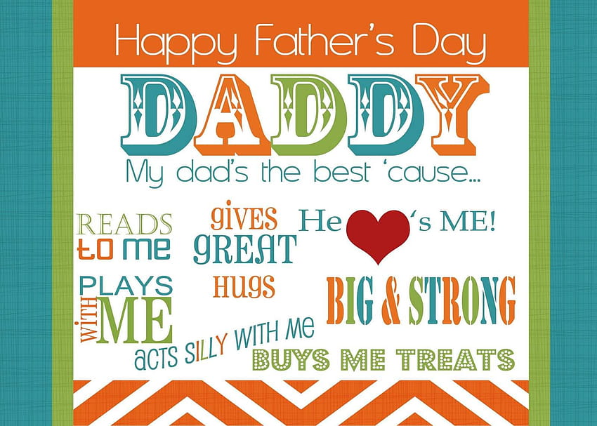Cara Unik dan Menakjubkan untuk Merayakan Hari Ayah, kartu hari ayah yang bahagia Wallpaper HD