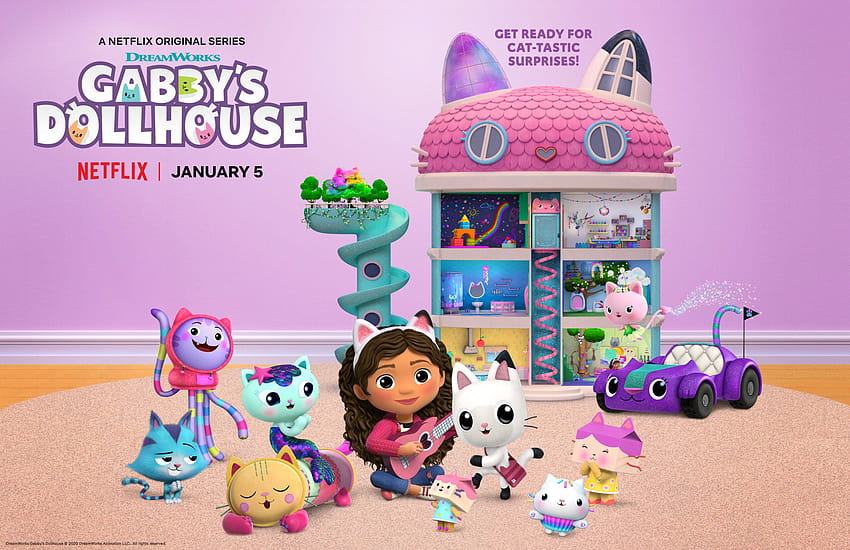 Entrevista con DreamWorks Gabby's Dollhouse Laila Lockhart Kraner, Gabby Cats fondo de pantalla