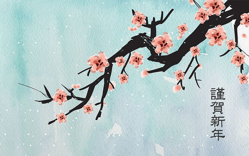 Inchiostro cinese delle carte di arte di nuovo anno 9 － Dipinti, estetica cinese Sfondo HD
