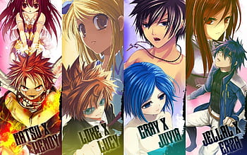 Wallpaper anime, kiss, couple, erza scarlet, jellal fernandes, fairy tail,  artwork desktop wallpaper, hd image, picture, background, 56d0f1