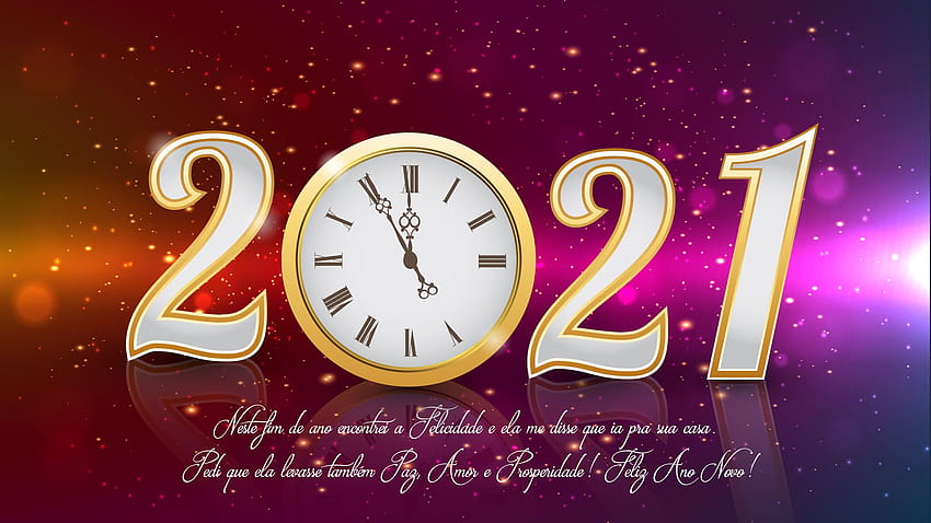 Linda Mensagem de Feliz Ano Novo 2021, feliz 2021 HD wallpaper