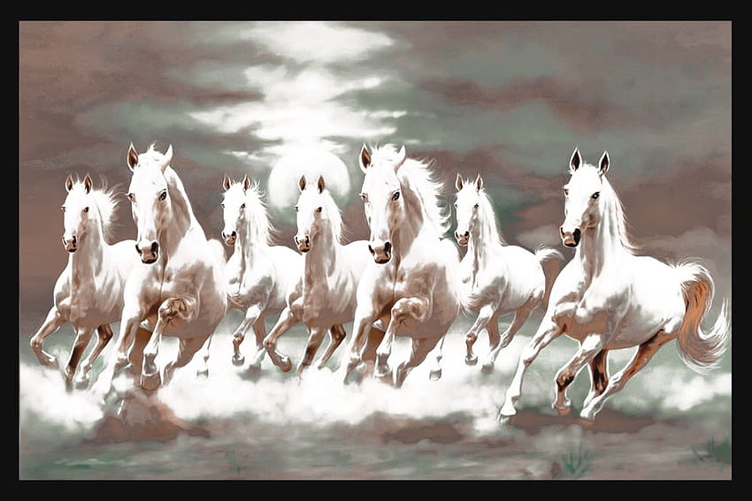 Zoey Cunningham が投稿した Seven Horses, 7 つの白い馬 高画質の壁紙