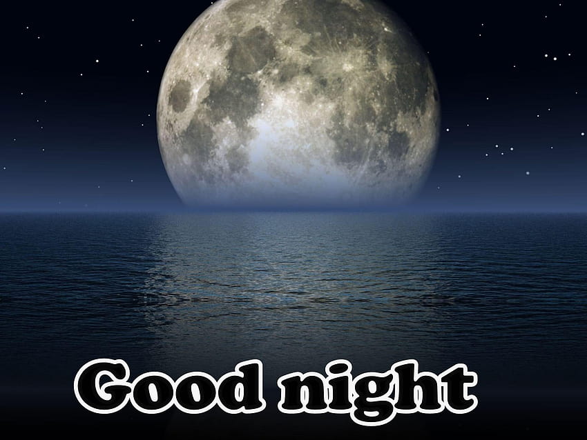 Hermosa buenas noches, luna de fresa fondo de pantalla