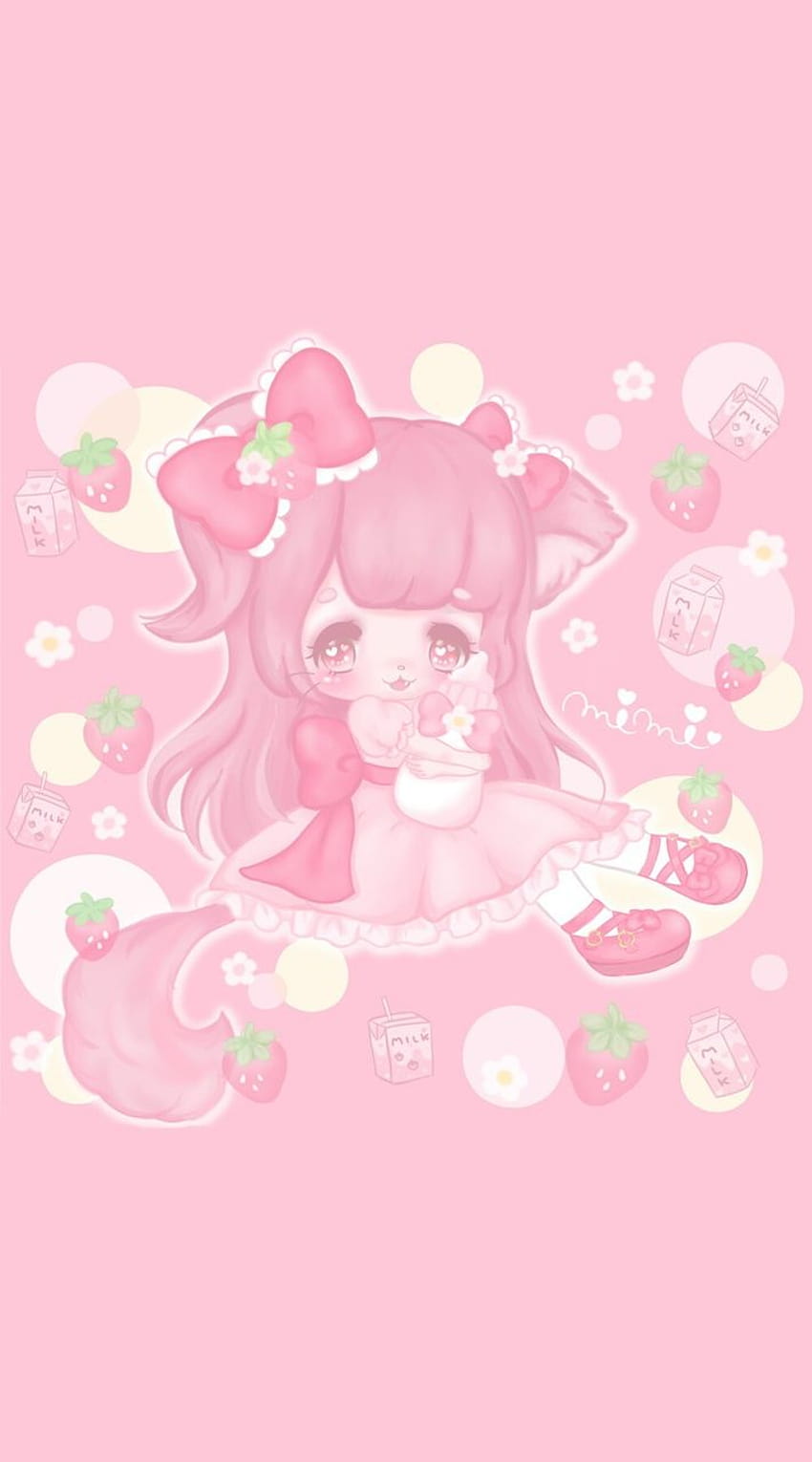 anime, art girl, baby, baby doll, baby girl, antecedentes, beautiful girl, beauty, cartoon, chibi, cute baby, cute girl, dibujo, comida, ilustración, illustration girl, kawaii, pastel, pink, sugar, sweet girl, dulces, nosotros, kawaii pastel chibi fondo de pantalla del teléfono