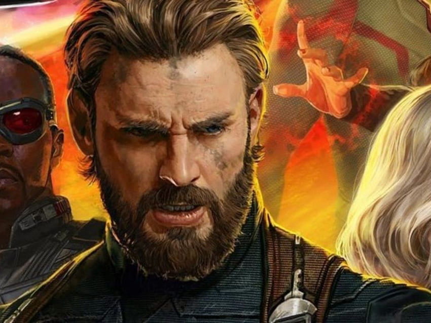 Fans Memecahkan Rekor Tweeting Tentang Beard 'Infinity War' Captain America, kapten amerika dengan janggut Wallpaper HD
