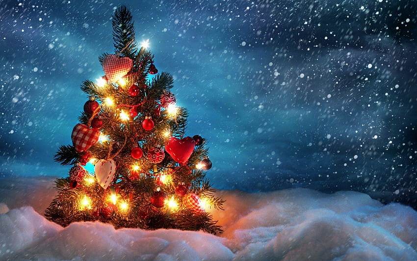 Winter Christmas Backgrounds posted by Ethan Anderson, wintery christmas HD wallpaper