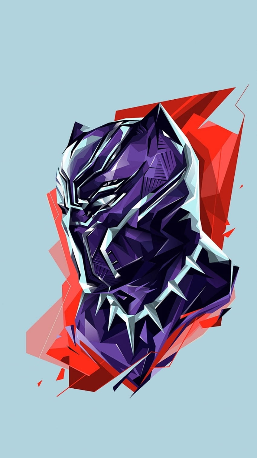Black Panther Marvel Logo HD phone wallpaper