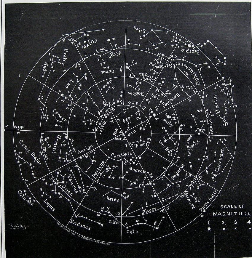 Constellation Map, star map HD phone wallpaper