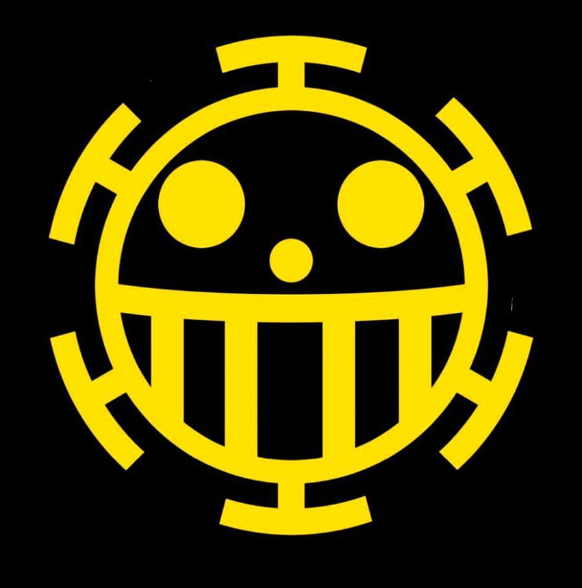 Logos Trafalgar Law One Piece Piratenlogo, Anime-Emblem-Gesetzpirat HD-Handy-Hintergrundbild