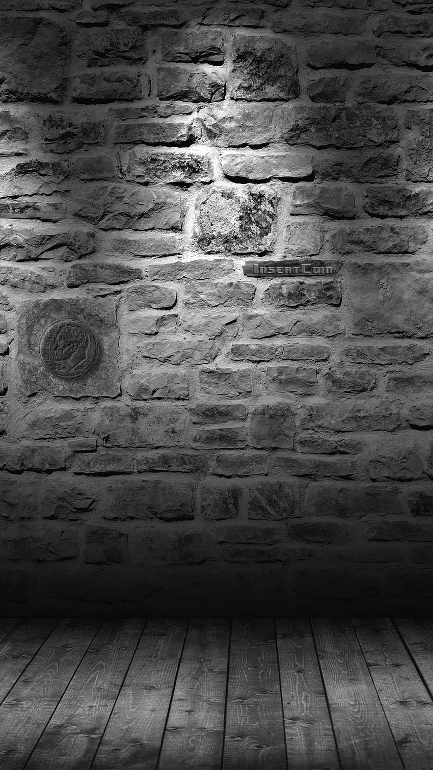 Grey Brick Wall HTC Insert Coin Android, gray android HD phone wallpaper