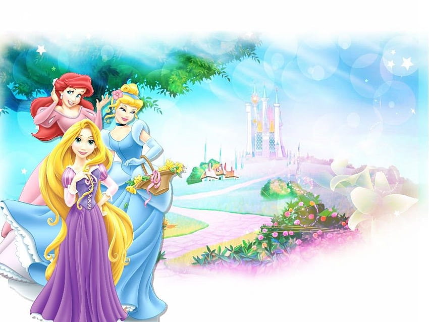 Ariel,Cinderella,Rapunzel Disney Princess ... Backgrounds, disney princess rapunzel HD wallpaper