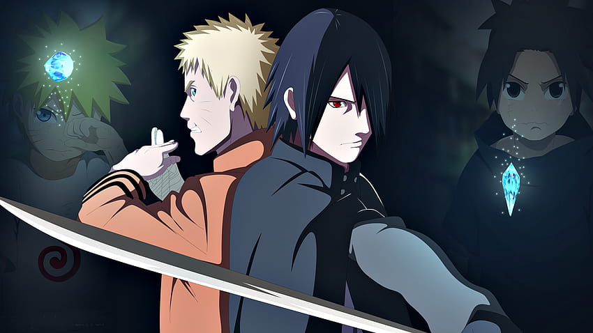 Anime Naruto Naruto Uzumaki Sasuke Uchiha Tapeta HD wallpaper